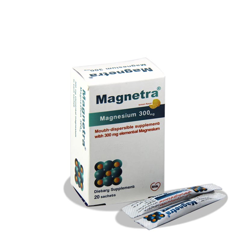 منیزیم ساشه 300 میکرو گرم مگنترا  بی اس کی 20 ساشه
